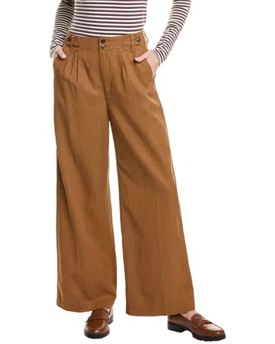 MADEWELL HARLOW LINEN-BLEND WIDE LEG PANT