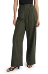 Madewell Harlow Wide Leg Pants In Dark Forest