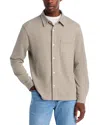Madewell Heathered Twill Button Front Shirt In Neutral