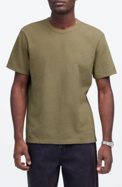 Madewell Heavyweight Cotton Slub T-shirt In Faded Fatigue