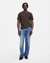 Madewell Heavyweight Slub Cotton Tee In Brown