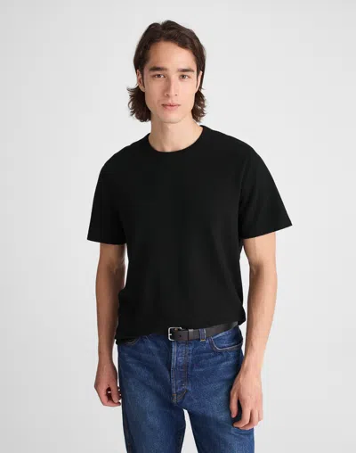 Madewell Heavyweight Slub Cotton Tee In Black