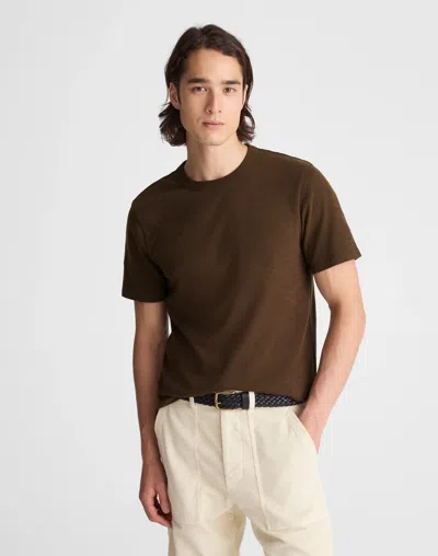 Madewell Heavyweight Slub Cotton Tee In Brown