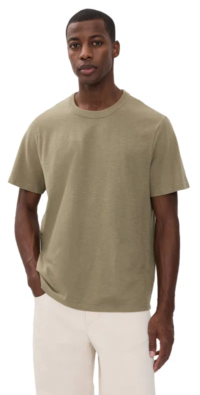 Madewell Heavyweight Slub Cotton Tee Faded Fatigue In Green
