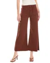 Madewell Henna Flared Wide Leg Crop Jean In Burgundy