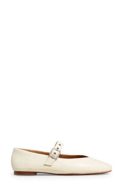 Madewell Hera Mary Jane Flat In Ecru