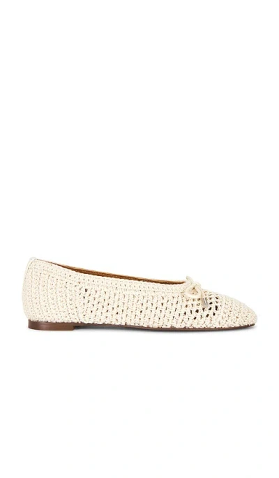 Madewell Hester Crochet Ballet Flat In White