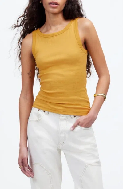 Madewell (re)generative Cotton High-neck Tank In Pollen