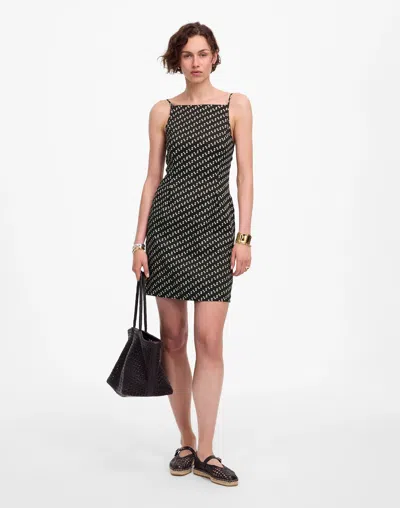 Madewell High-neck Mini Dress In Black