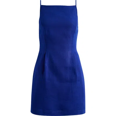 Madewell High Neck Sleeveless Linen Minidress
