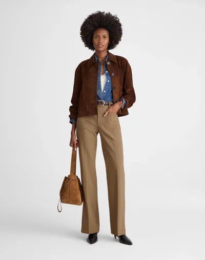 Madewell High-rise Bootcut Trouser In Green