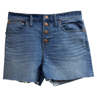 Madewell High Rise Shorts In Light Blue Denim