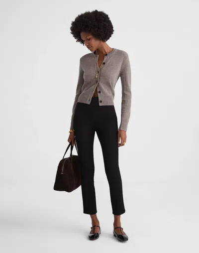 Madewell High-rise Slim Crop Pants In Black