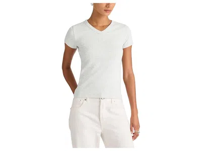 Madewell High V Ribbed Baby T-shirts In White