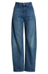Madewell High Waist Crop Balloon Jeans In Blue