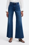 Madewell High Waist Crop Wide Leg Jeans In Pelion Wash