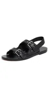 Madewell Indie Double Buckle Sandals True Black