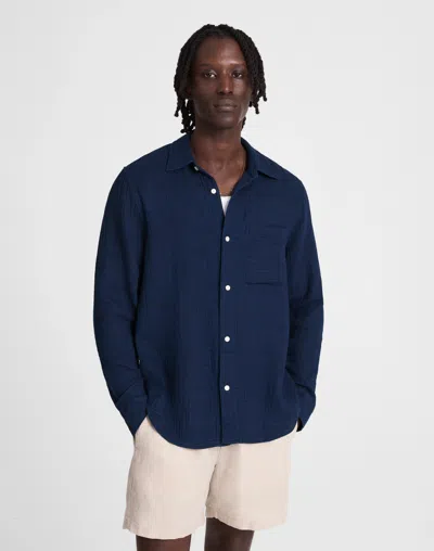 Madewell Indigo-dyed Button-up Shirt In Purple