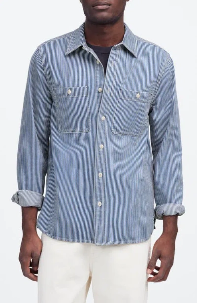 Madewell Indigo Dyed Denim Button-up Shirt In Kerrville Wash