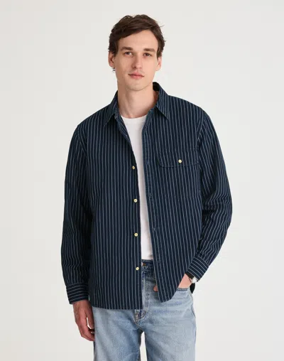 MADEWELL INDIGO-DYED STRIPE WORK SHIRT