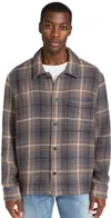 Madewell Plaid Twill Boxy Shirt Jacket In Black Coal