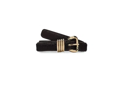 Madewell Inez Belt: Haircalf Women's Belts Chocolate Raisin: Lg In Black