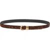 Madewell Inez Leopard Calf Hair Leather Belt In Brown