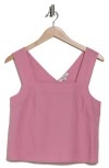 Madewell Irene Linen Blend Top In Retro Pink