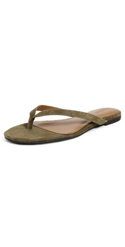 Madewell Ivanna Thong Sandals Safari Khaki In Brown