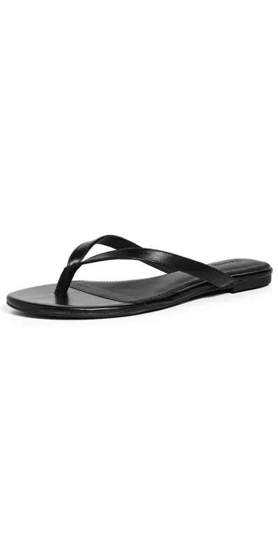 Madewell Izzie Ivana Leather Thong Sandals True Black
