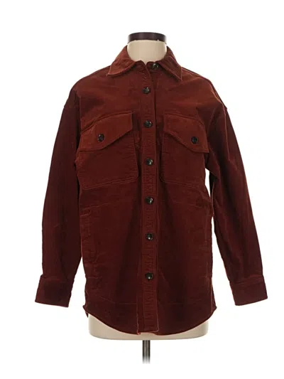 Pre-owned Madewell Jacket In Burgundy