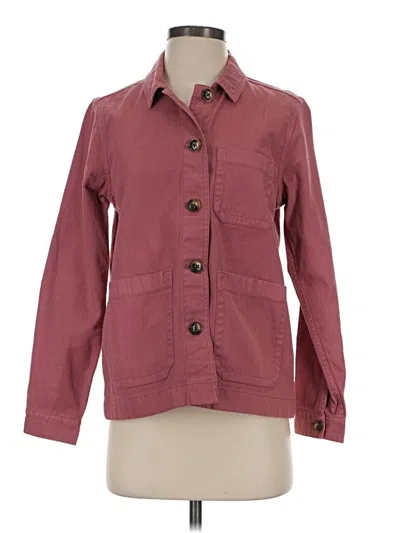 Pre-owned Madewell Jacket In Burgundy