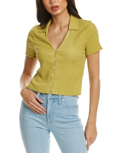 Madewell Jandra Crinkle Shirt In Green