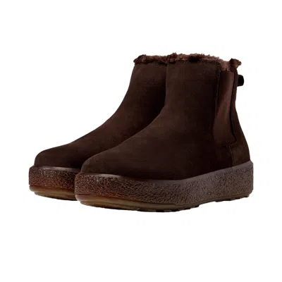 Madewell Joey Warm Pull-on Chelsea Boot Dark Coffee Nc297-239 Women's In Brown