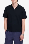 Madewell Johnny Collar Heavyweight Mesh Polo In Dark Navy