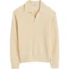Madewell Johnny Collar Heritage Merino Wool Sweater In White