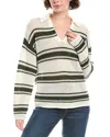 Madewell Open-stitch Johnny Collar Sweater In Gray