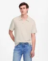 Madewell Johnny Collar Heavyweight Mesh Polo In Dove