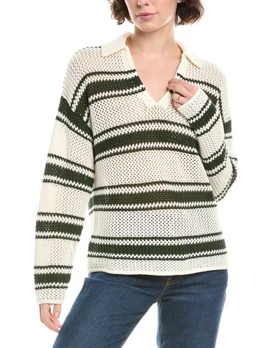 Madewell Johnny Collar Sweater In White