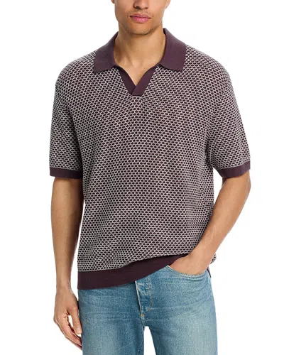 Madewell July Summer Stitch Johnny Collar Polo In Gray