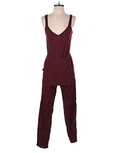 Pre-owned Madewell Jumpsuit In Burgundy