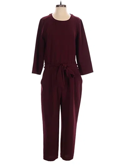 Pre-owned Madewell Jumpsuit In Burgundy