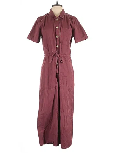 Pre-owned Madewell Jumpsuit In Burgundy