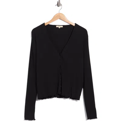 Madewell Knit Cardigan In Jet Black