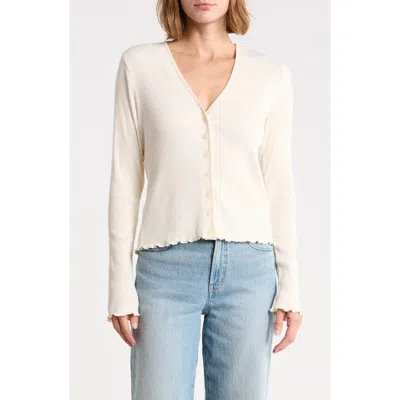 Madewell Knit Cardigan In Vintage Ivory