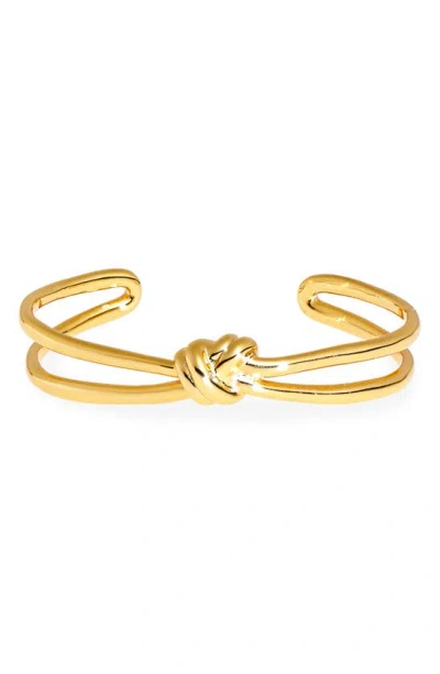 Madewell Knotted Cuff Bracelet In Pale Gold