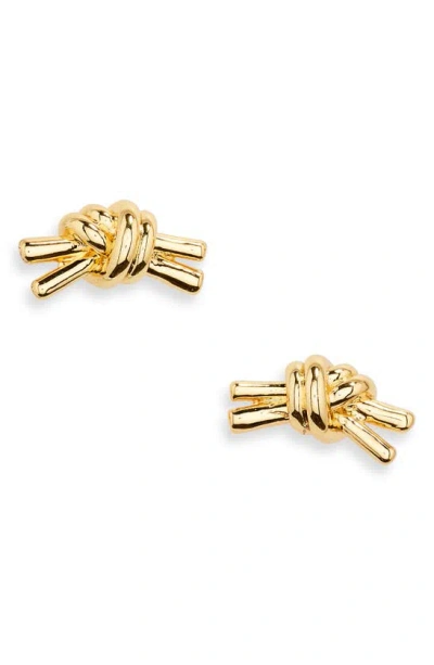 Madewell Knotted Small Stud Earrings In Gold