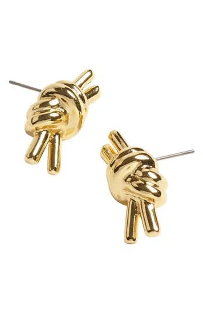 Madewell Knotted Statement Stud Earrings In Gold