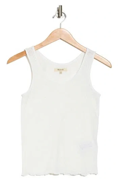 Madewell Lace Tank Top In Soft White