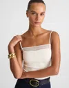 Madewell Lace-trim Square-neck Tank In Multi